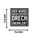 HIER WURDE RASSISTISCHER DRECK ÜBERKLEBT
